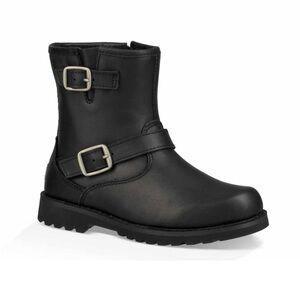 UGG Harwell Buckle Leather Moto Biker Boots Black Shoes Unisex Sz 10